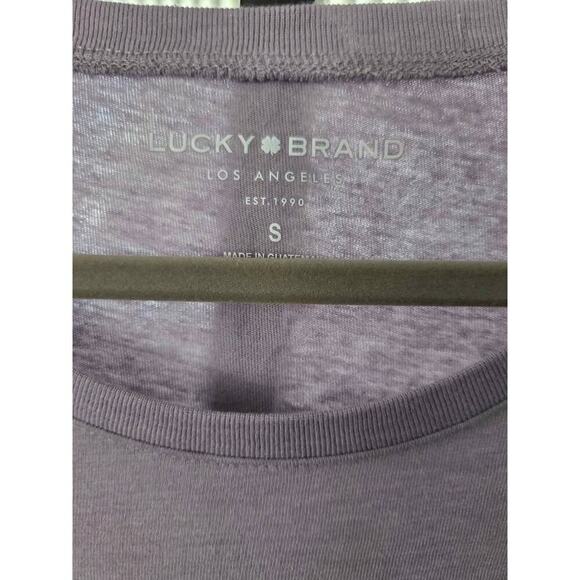 Lucky Brand High Quality California Rose Graphic Tee Lavender Purple NWT S - Picture 4 of 6